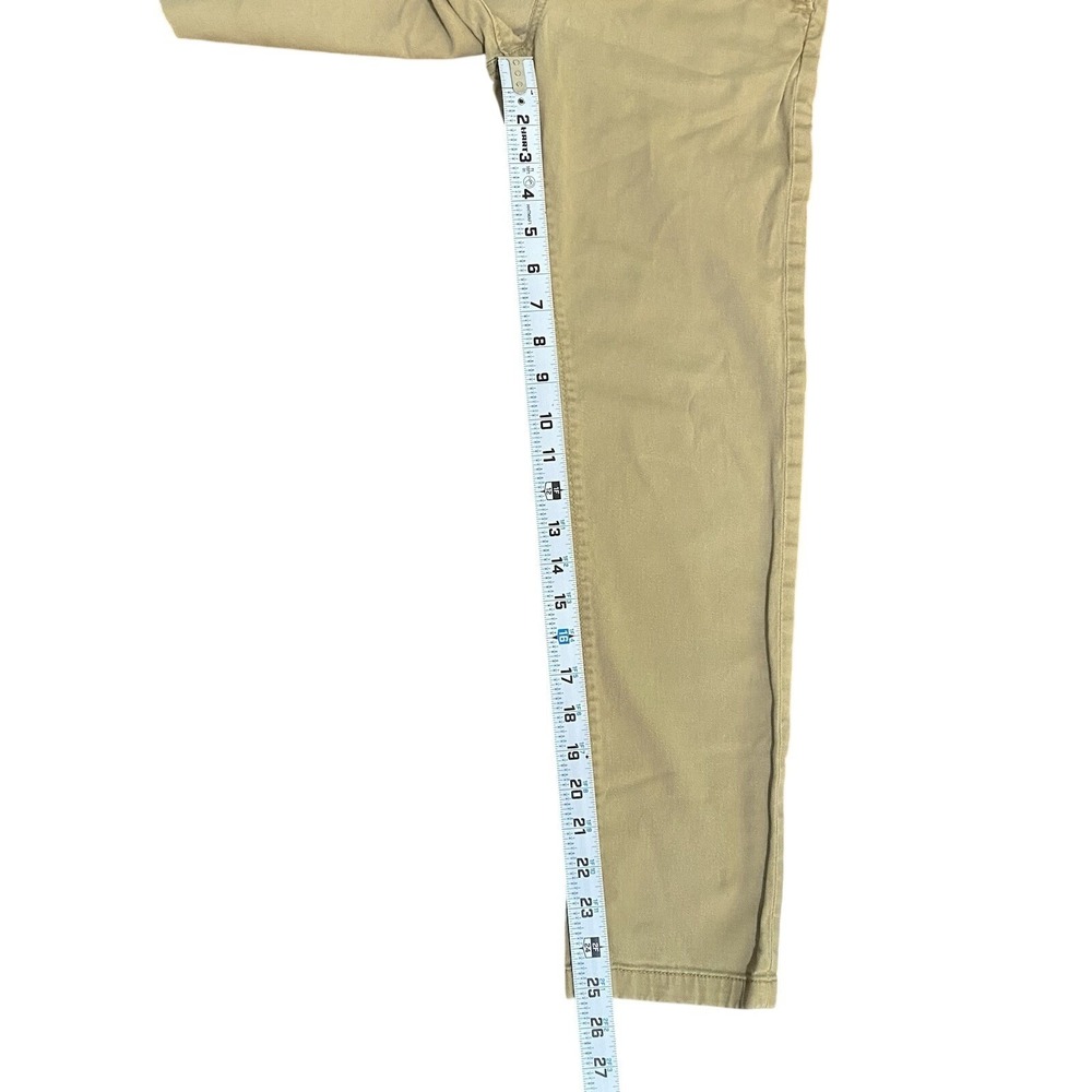 Abercrombie Kids Chino Pants Boys 11/12 Khaki Regular Adjustable Waist Uniform - Picture 5 of 6